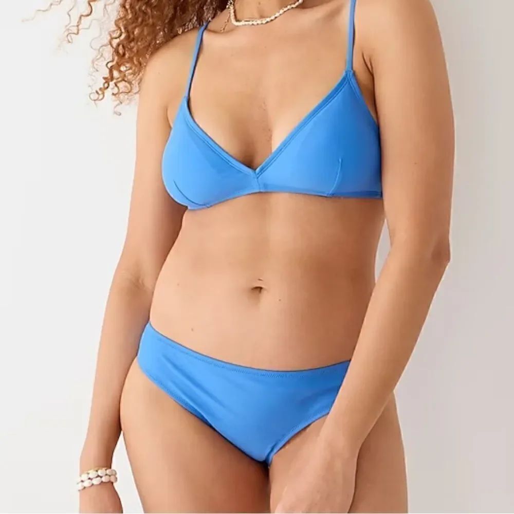 J.Crew French Bikini Top in sail blue NWT XXL